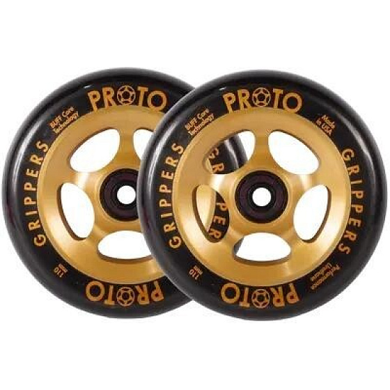 Proto Grippers Wheels Black On Gold 110 mm 2 pcs