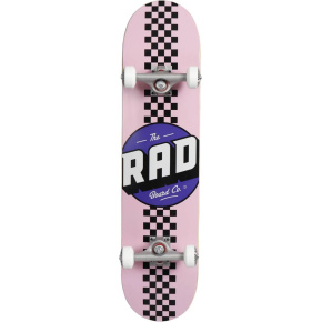 RAD Checker Stripe Skateboard Set (7.75"|Pink/Black) RAD Checker Stripe Skateboard Set (7.75"|Pink/Black)