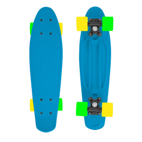 Skateboard FIZZ BOARD Blue, Orange PU, blue Skateboard FIZZ BOARD Blue, Orange PU, blue