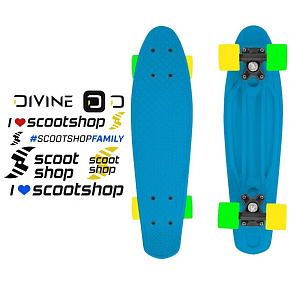 Set List samolepek + Skateboard FIZZ BOARD Blue