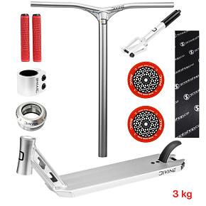 Freestyle Scooter Custom Divine Park ALU Silver/Red
