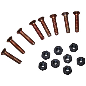 Venom Redheads Truck Bolts 8 Set (1"|Black) Venom Redheads Truck Bolts 8 Set (1"|Black)