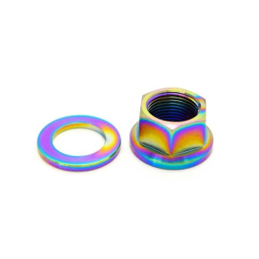 TLC Titanium BMX Axle Bolt With Spacer (14mm|Rainbow) TLC Titanium BMX Axle Bolt With Spacer (14mm|Rainbow)
