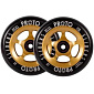 Proto Spoked Sliders Wheels Black On Gold 110 mm 2 pcs
