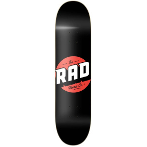 RAD Solid Logo Skate Board (8.25"|Black/Red)