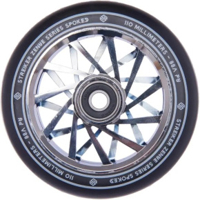 Striker Zenue Series black Scooter Wheel (110mm | Chrome) Striker Zenue Series black Scooter Wheel (110mm | Chrome)