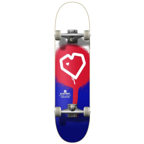 Blueprint Spray Heart V2 Skateboard Complete (7.75"|Red/Blue) Blueprint Spray Heart V2 Skateboard Complete (7.75"|Red/Blue)
