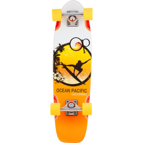 Ocean Pacific Surfer Cruiser Skateboard (28.5 "| White) Ocean Pacific Surfer Cruiser Skateboard (28.5 "| White)
