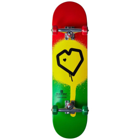 Blueprint Spray Heart V2 Skateboard Complete (8"|Rasta 2) Blueprint Spray Heart V2 Skateboard Complete (8"|Rasta 2)