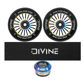 Set of 2 Divine 110 mm Turbo Neochrome wheels + Divine griptape + Divine headset Set of 2 Divine 110 mm Turbo Neochrome wheels + Divine griptape + Divine headset