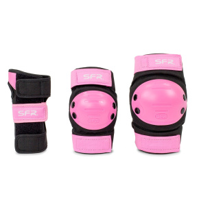 SFR Youth Ramp Triple Pad Set - Black / Pink - Small SFR Youth Ramp Triple Pad Set - Black / Pink - Small