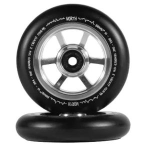 North Signal V2 Wheels 110mm 24mm Silver/Black Pu North Signal V2 Wheels 110mm 24mm Silver/Black Pu