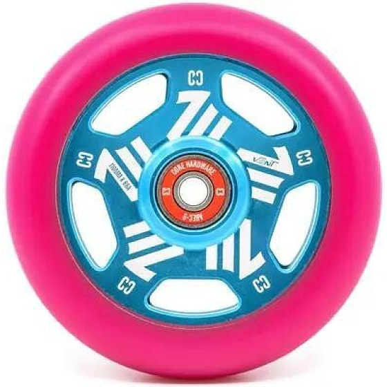 Core Vent Hollow 110mm wheel pink/turquoise