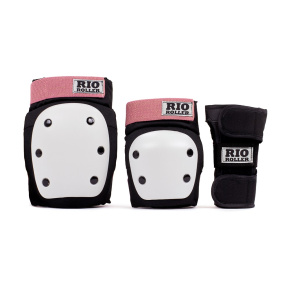 Rio Roller Triple Pad Set - Black/Rose - Small Rio Roller Triple Pad Set - Black/Rose - Small