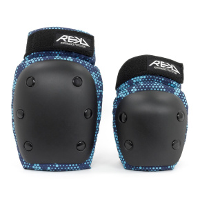 REKD Youth Heavy Duty Double Pad Set - Black/Blue - Small REKD Youth Heavy Duty Double Pad Set - Black/Blue - Small