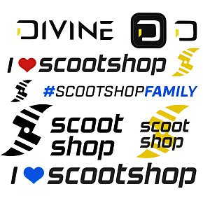 Scootshop.cz X Divine S sticker sheet Scootshop.cz X Divine S sticker sheet
