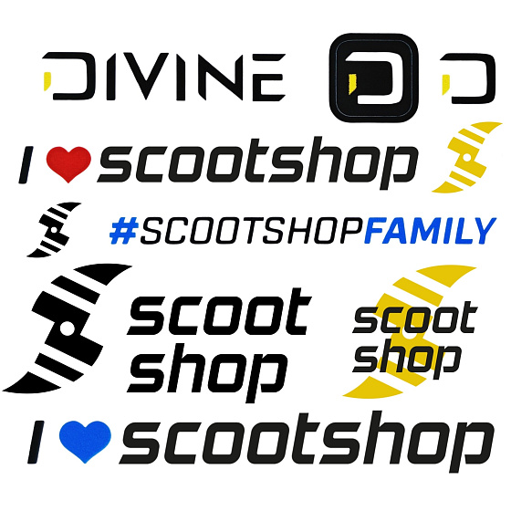 Scootshop.cz X Divine S sticker sheet