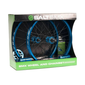 Salt Valon BMX Wheel/Chain Set (Cyan) Salt Valon BMX Wheel/Chain Set (Cyan)