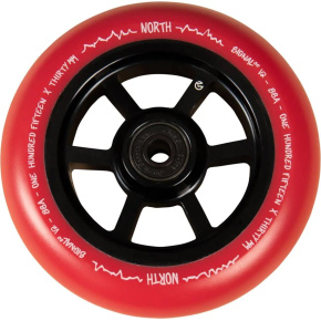 North Signal V2 115x30mm Black/Red Pu wheels