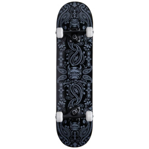 Speed Demons Bandana Skateboard Complete (8.25"|Black/Silver) Speed Demons Bandana Skateboard Complete (8.25"|Black/Silver)