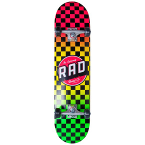 RAD Checkers Progressive Skateboard Set (8"|Rasta) RAD Checkers Progressive Skateboard Set (8"|Rasta)
