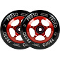Proto Spoked Sliders Wheels Black On Red 110 mm 2 pcs