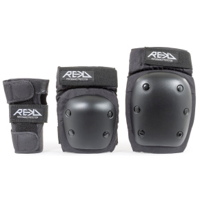 REKD Heavy Duty Triple Pad Set - Black - Small REKD Heavy Duty Triple Pad Set - Black - Small