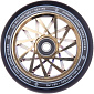 Striker Zenue Series black Scooter Wheel (110mm | Gold Chrome)