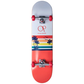 Skateboard Ocean Pacific Sunset 8 "White / Red Skateboard Ocean Pacific Sunset 8 "White / Red
