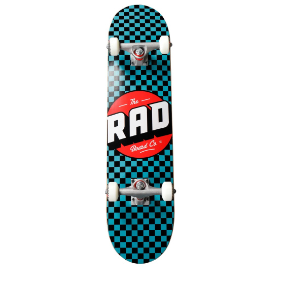 RAD Checkers Progressive Skateboard Set (8"|Black/Turquoise)
